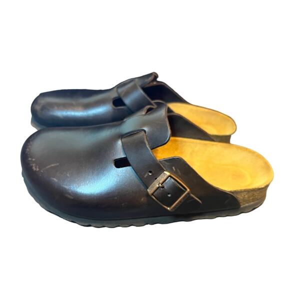 Birkenstock Boston Chocolate Brown Leather Clog Size 37 - Picture 2 of 7